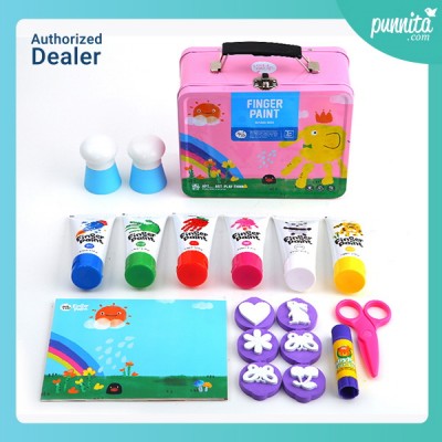 Joan Miro Finger Paint Magic Box ชุดสีพร้อมอุปกรณ์ระบายสี - Pink